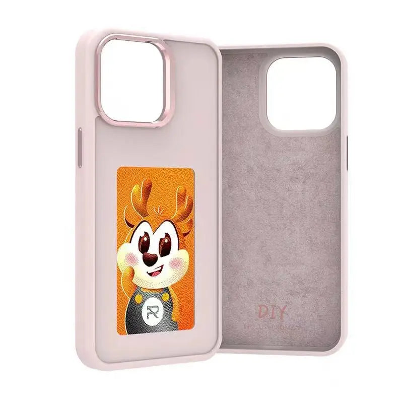 DIY E-Ink Screen NFC Function Phone Case Four Color Display Wireless Transmission 3.7-Inch Screen for Iphone 13/14/15